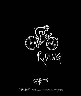 Spor poster / yarım yamalak eğlence illüstrasyon - vektör