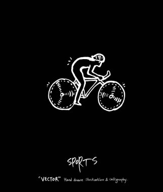 Spor poster / yarım yamalak eğlence illüstrasyon - vektör