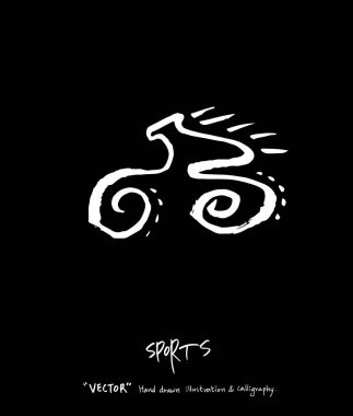 Spor poster / yarım yamalak eğlence illüstrasyon - vektör