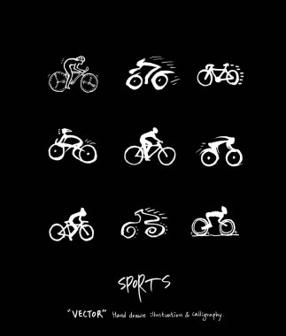 Spor poster / yarım yamalak eğlence illüstrasyon - vektör