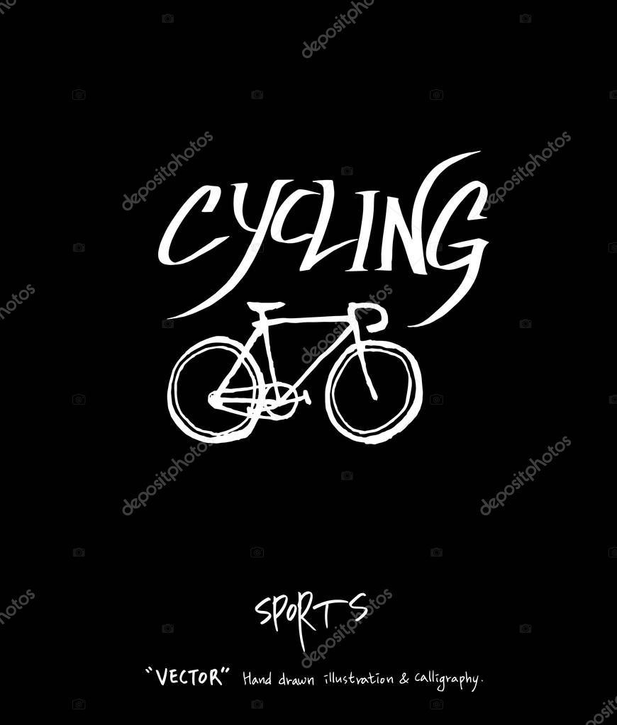 Sport poster / Sketchy leisure illustration - vector
