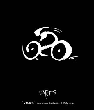 Spor poster / yarım yamalak eğlence illüstrasyon - vektör