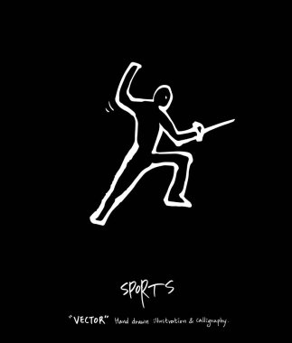 Spor poster / yarım yamalak eğlence illüstrasyon - vektör