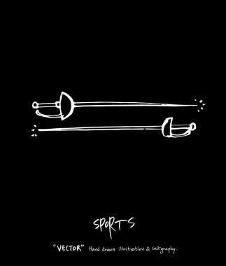 Spor poster / yarım yamalak eğlence illüstrasyon - vektör