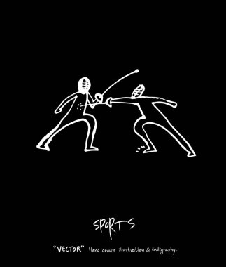 Spor poster / yarım yamalak eğlence illüstrasyon - vektör