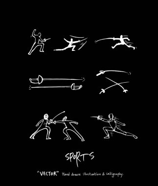 Spor poster / yarım yamalak eğlence illüstrasyon - vektör