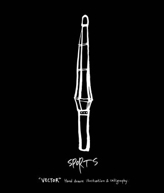 Spor poster / yarım yamalak eğlence illüstrasyon - vektör