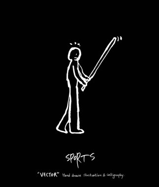 Spor poster / yarım yamalak eğlence illüstrasyon - vektör