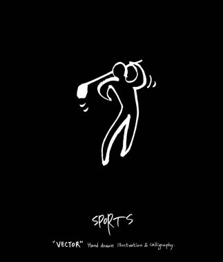 Spor poster / yarım yamalak eğlence illüstrasyon - vektör