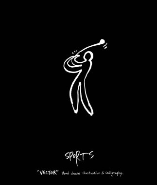 Spor poster / yarım yamalak eğlence illüstrasyon - vektör