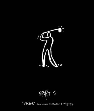 Spor poster / yarım yamalak eğlence illüstrasyon - vektör