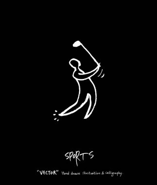 Spor poster / yarım yamalak eğlence illüstrasyon - vektör