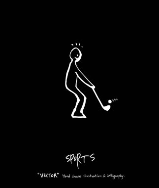 Spor poster / yarım yamalak eğlence illüstrasyon - vektör