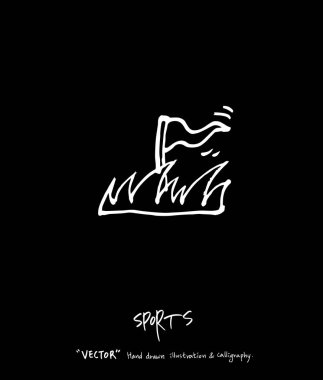 Spor poster / yarım yamalak eğlence illüstrasyon - vektör