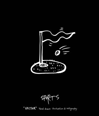 Spor poster / yarım yamalak eğlence illüstrasyon - vektör