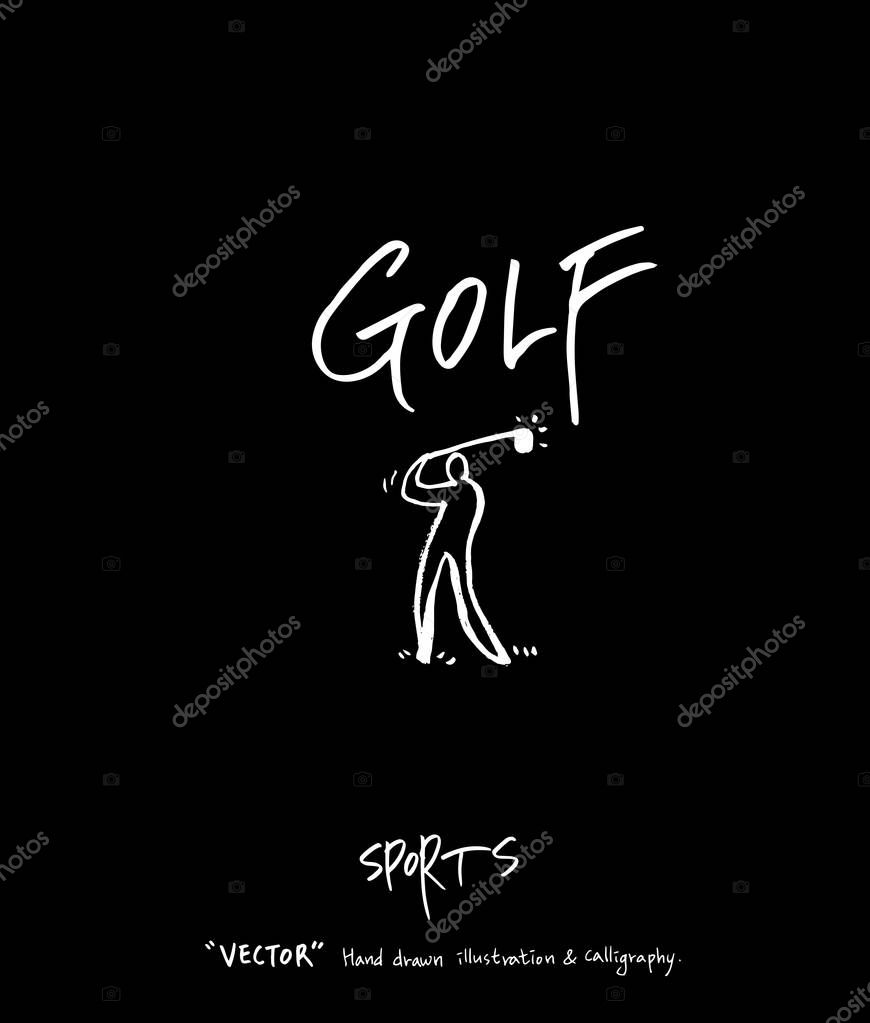 Sport poster / Sketchy leisure illustration - vector