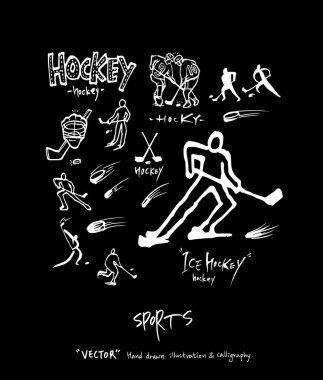 Çizilmiş spor ve eğlence illüstrasyon el - vektör