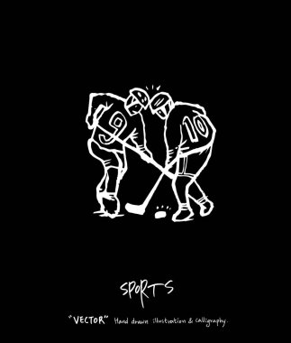 Çizilmiş spor ve eğlence illüstrasyon el - vektör