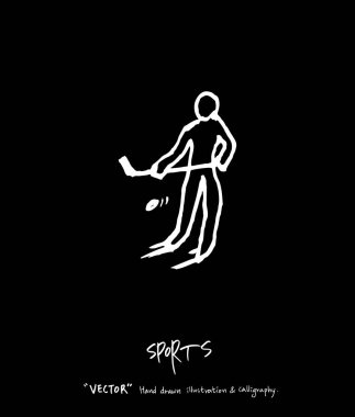 Çizilmiş spor ve eğlence illüstrasyon el - vektör