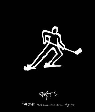 Çizilmiş spor ve eğlence illüstrasyon el - vektör