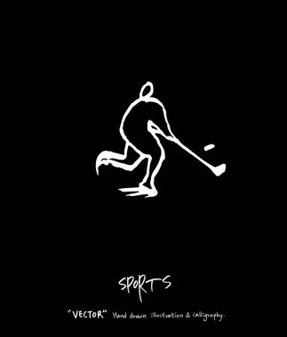 Çizilmiş spor ve eğlence illüstrasyon el - vektör