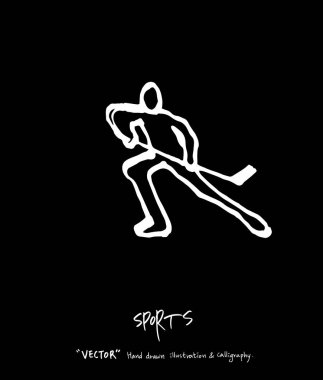 Çizilmiş spor ve eğlence illüstrasyon el - vektör