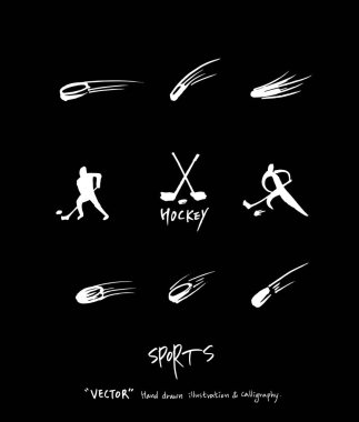 Çizilmiş spor ve eğlence illüstrasyon el - vektör