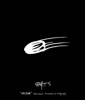 Çizilmiş spor ve eğlence illüstrasyon el - vektör