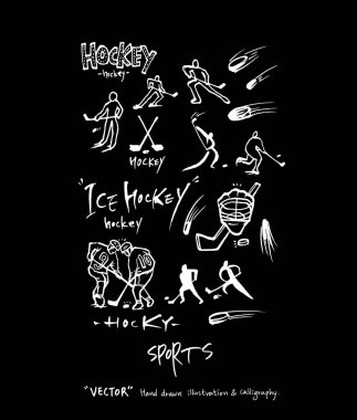 Çizilmiş spor ve eğlence illüstrasyon el - vektör
