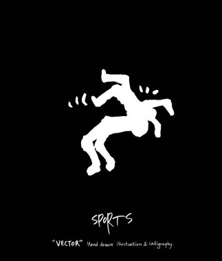 Spor arka plan illüstrasyon / vektör çizim / blackboard stili