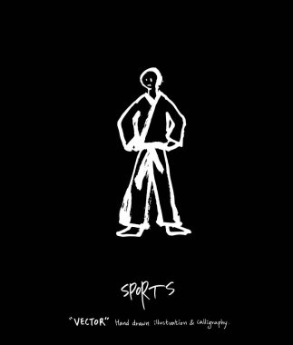 Spor arka plan illüstrasyon / vektör çizim / blackboard stili