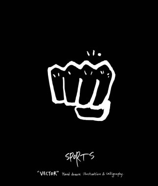 Spor arka plan illüstrasyon / vektör çizim / blackboard stili