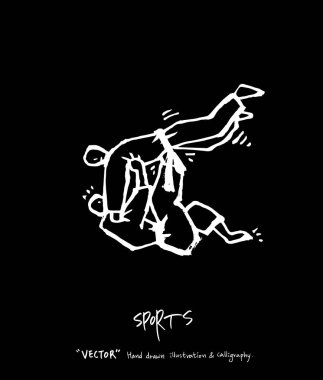 Spor arka plan illüstrasyon / vektör çizim / blackboard stili