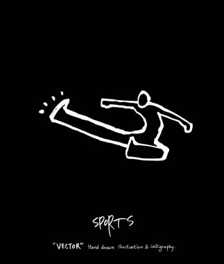 Spor arka plan illüstrasyon / vektör çizim / blackboard stili