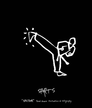 Spor arka plan illüstrasyon / vektör çizim / blackboard stili