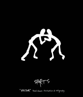 Spor arka plan illüstrasyon / vektör çizim / blackboard stili