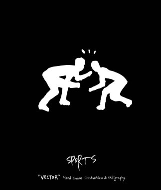 Spor arka plan illüstrasyon / vektör çizim / blackboard stili