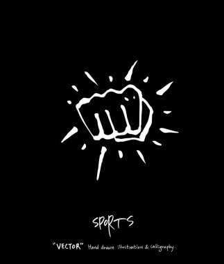 Spor arka plan illüstrasyon / vektör çizim / blackboard stili