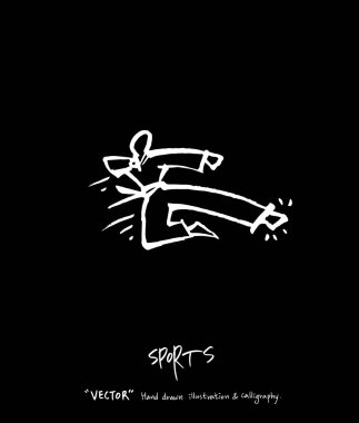 Spor arka plan illüstrasyon / vektör çizim / blackboard stili