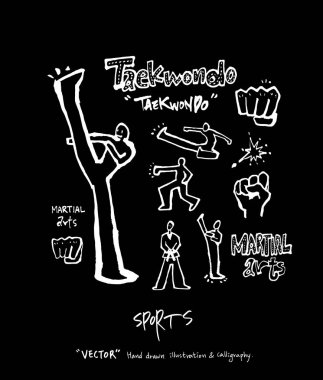 Spor arka plan illüstrasyon / vektör çizim / blackboard stili