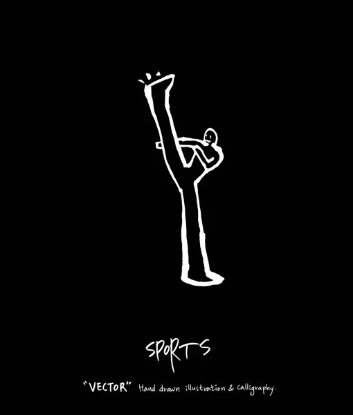 Illustration Fond Sport Illustration Vectorielle Style Tableau Noir — Image vectorielle