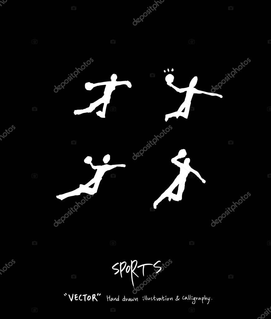 Hand drawn Sports & recreation illustration - vector