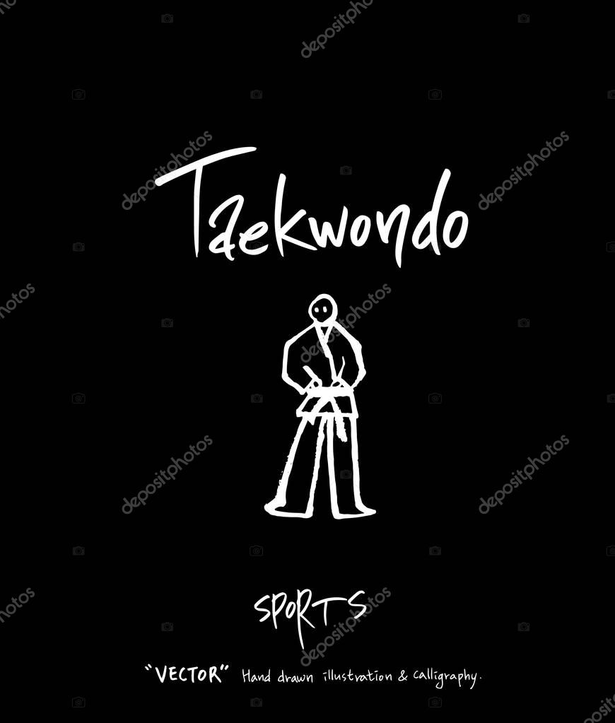 Sport background illustration / vector illustration / blackboard style