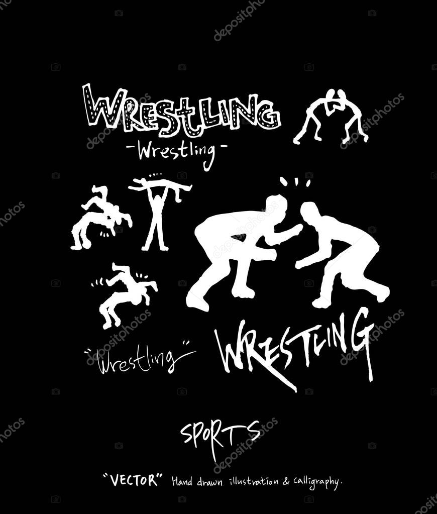 Sport background illustration / vector illustration / blackboard style