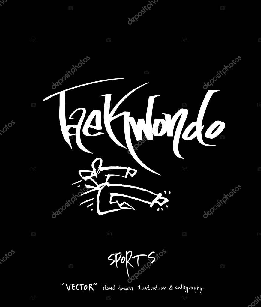 Sport background illustration / vector illustration / blackboard style