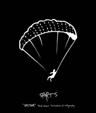 Spor arka plan illüstrasyon / vektör çizim / blackboard stili