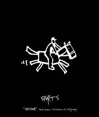 Spor arka plan illüstrasyon / vektör çizim / blackboard stili