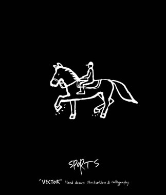 Spor arka plan illüstrasyon / vektör çizim / blackboard stili