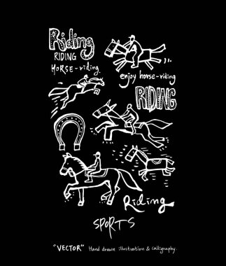 Spor arka plan illüstrasyon / vektör çizim / blackboard stili