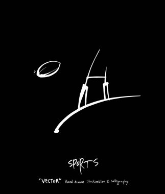 Spor arka plan illüstrasyon / vektör çizim / blackboard stili